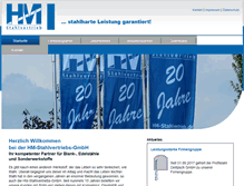 Tablet Screenshot of hm-stahlvertrieb.de